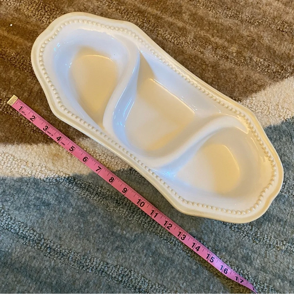 Princess House Pavillion 3-Section Serving Dish